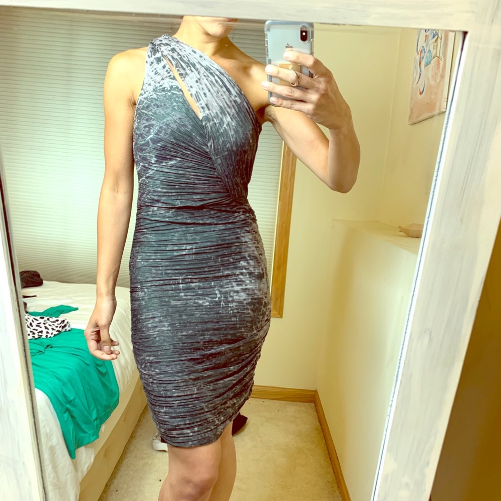Halston Heritage One Shoulder Bodycon Dress